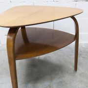 Guéridon / tripod coffee table Bow Wood design Steiner for Baumann 1960