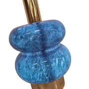 Lampadaire/lampe de table vintage bleue en verre