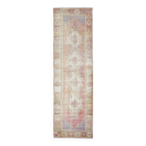 3x10 Aesthetic Geometric Turkish Vintage Runner Rug, 92x316Cm