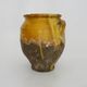 Magnificent glazed yellow confit pot, south-west of France. 19th century.