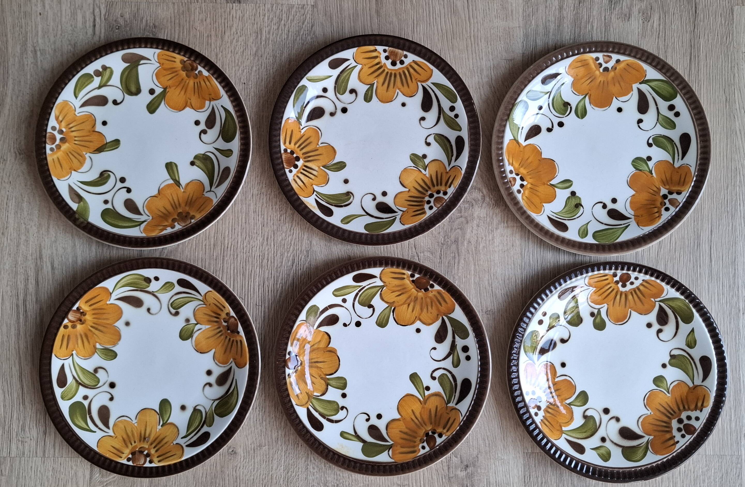 Set 6 assiettes dessert Boch Paradisio 1966