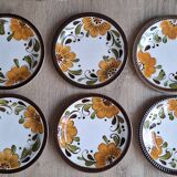Set 6 assiettes dessert Boch Paradisio 1966
