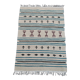Kilim handmade white carpet in natural wool