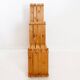 Vintage pine staircase shelf bookcase - Maison Regain style