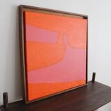Soft Pink-Orange Art on 50x50cm frame by Bodasca