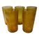 Set of 5 amber orangeade glasses
