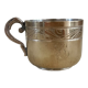 Silver metal cup monogram LJ