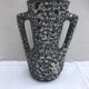 Vintage vase with grey & white skimmer ceramic handles