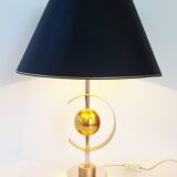 Lampe de table boule dorée 1970