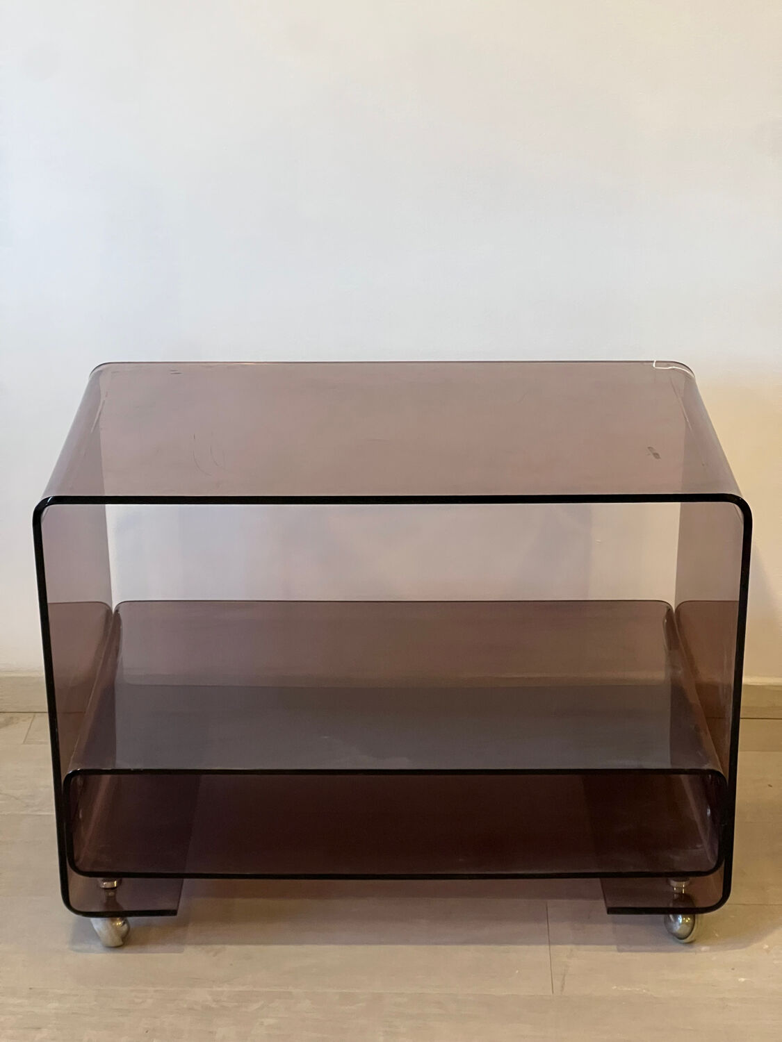 Smoked Plexiglass furniture by Éric Maville