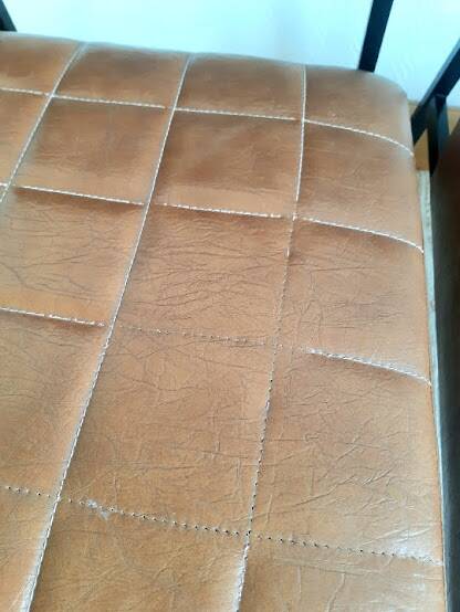 Three 1960 leatherette chairs