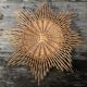 wicker rattan star mirror, bulging witch 47x48 cm
