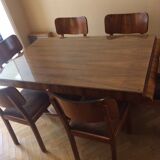Art deco table and 6 chairs