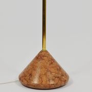 Roberto Pamio Febo floor lamp in marble, brass, and Murano glass by Leucos Italy.