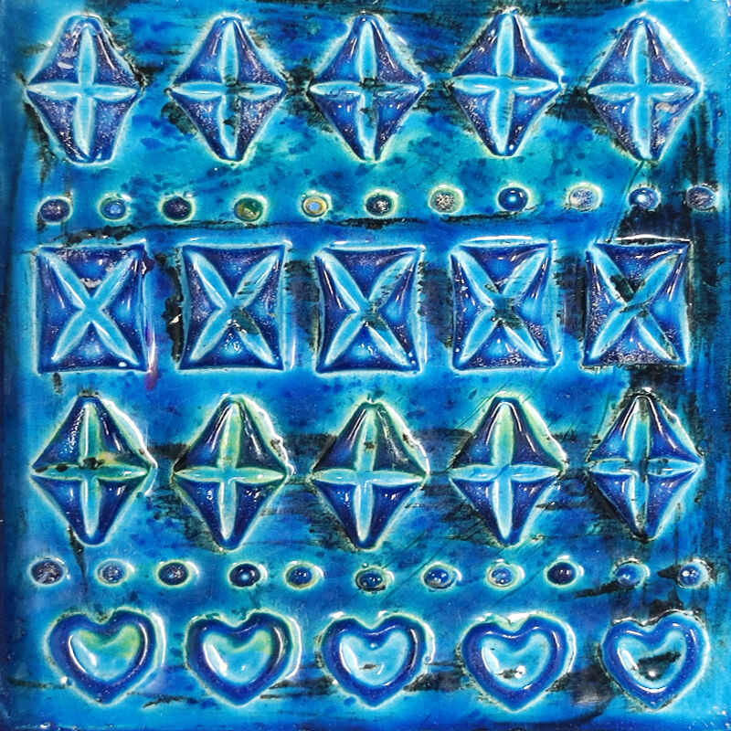 1960s Bitossi ashtray/catchall by Aldo Londi Blue Rimini Collection