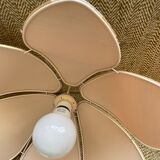 Hanging flower lampshade in fine canvas