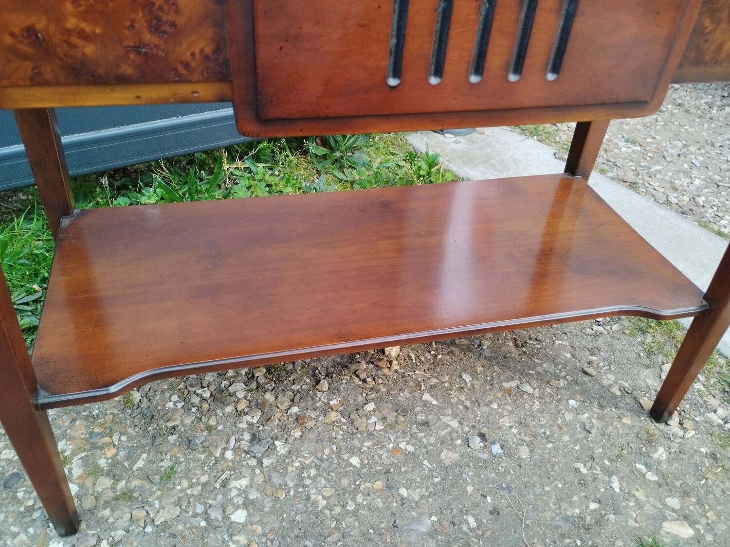 Bedside console old marble top Louis XVI style