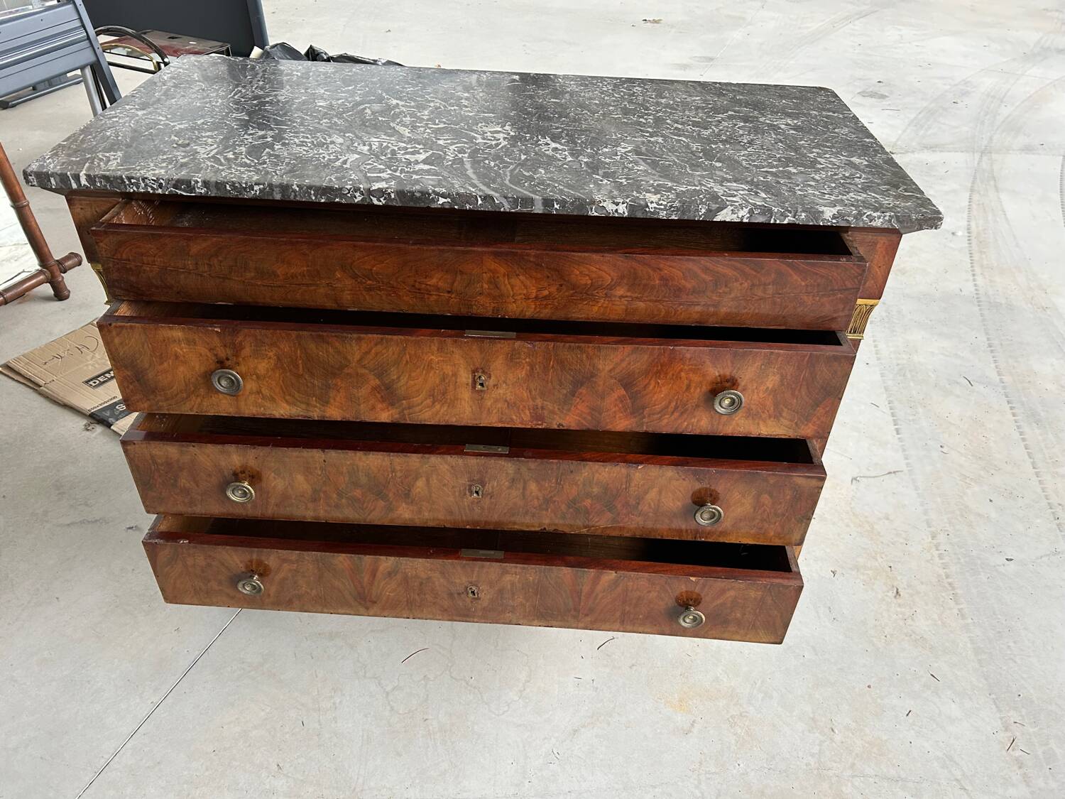 Empire style chest of drawers