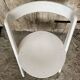 Old Baumann chair model Halfa white wood vintage 70s