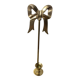 Solid brass bow and ribbon wall candle holder