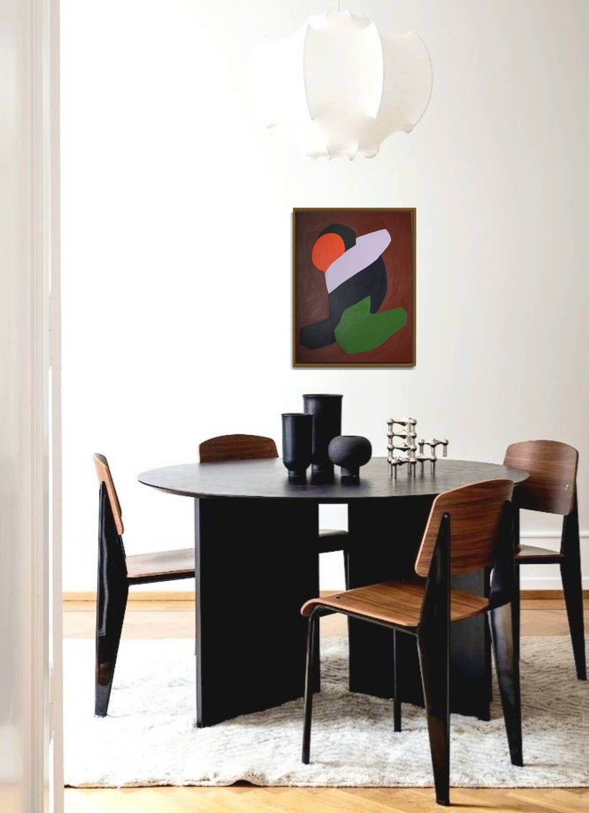 Lovers minimalist couple painting