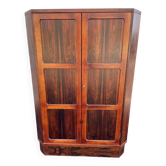 Vintage Scandinavian Wahl Iversen corner cabinet in Rio rosewood 1960
