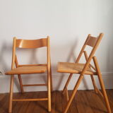 Set of 2 folding chairs cannees