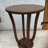 Guéridon Art Déco console bois noyer, table desserte