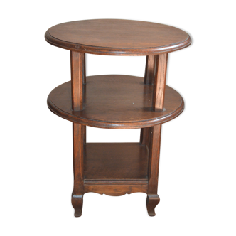 Side table with 3 oak levels