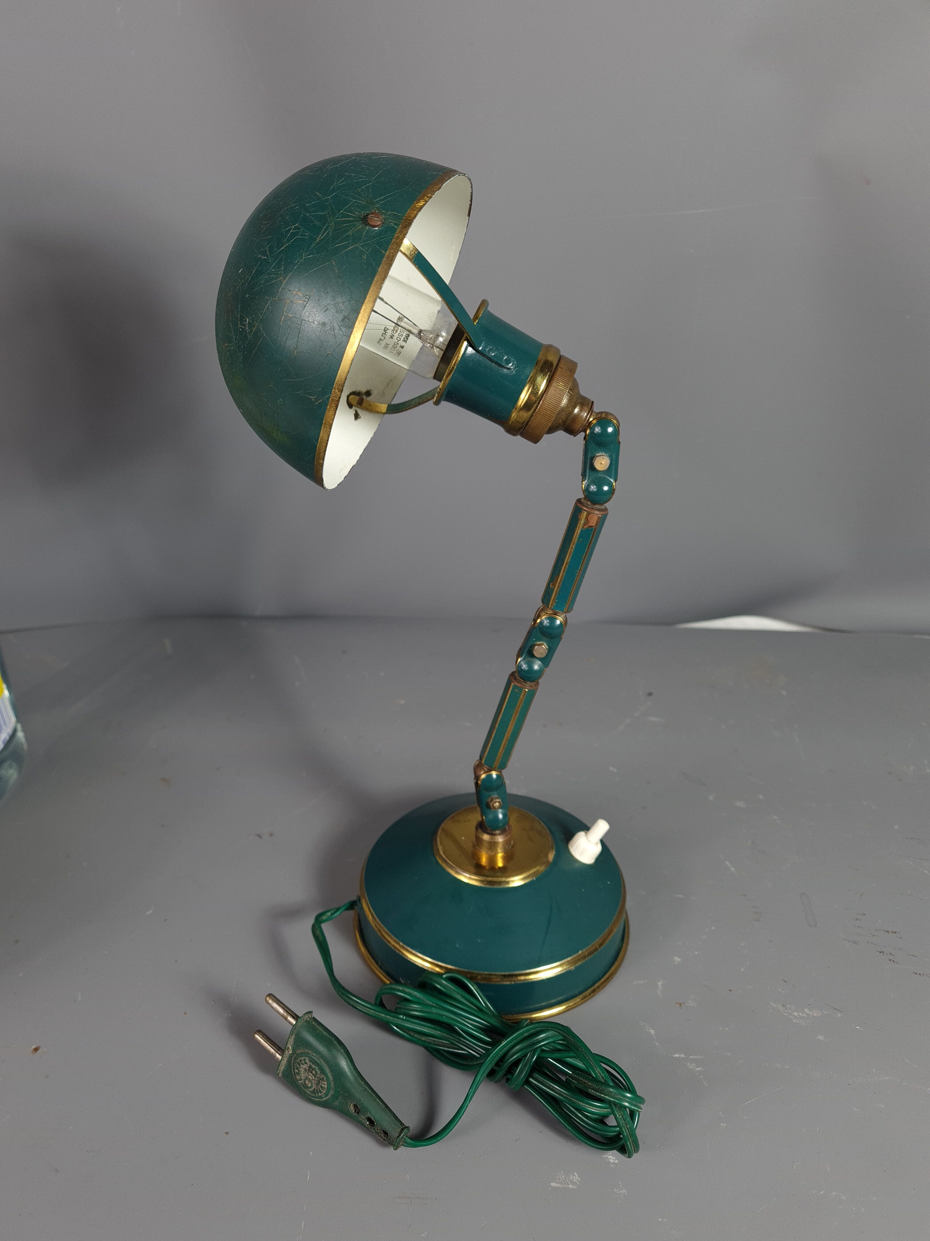 Articulated lamp to lay in bronze lay brass 1950