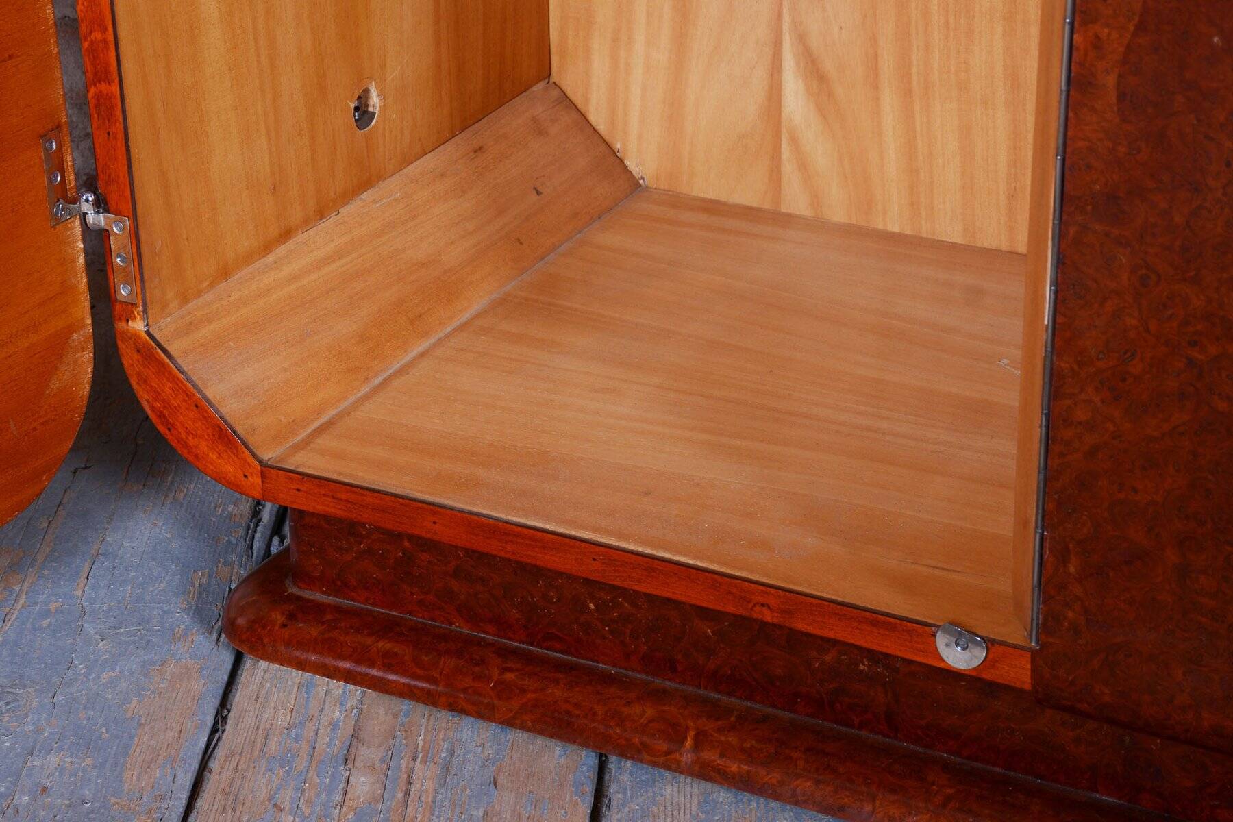 Art Deco Wardrobe in Mahogany attributed to J. Halabala for Up Zavody, Czech, 1920s