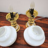 Set of two table lamp by Jablonecké sklárny, 1980´s.