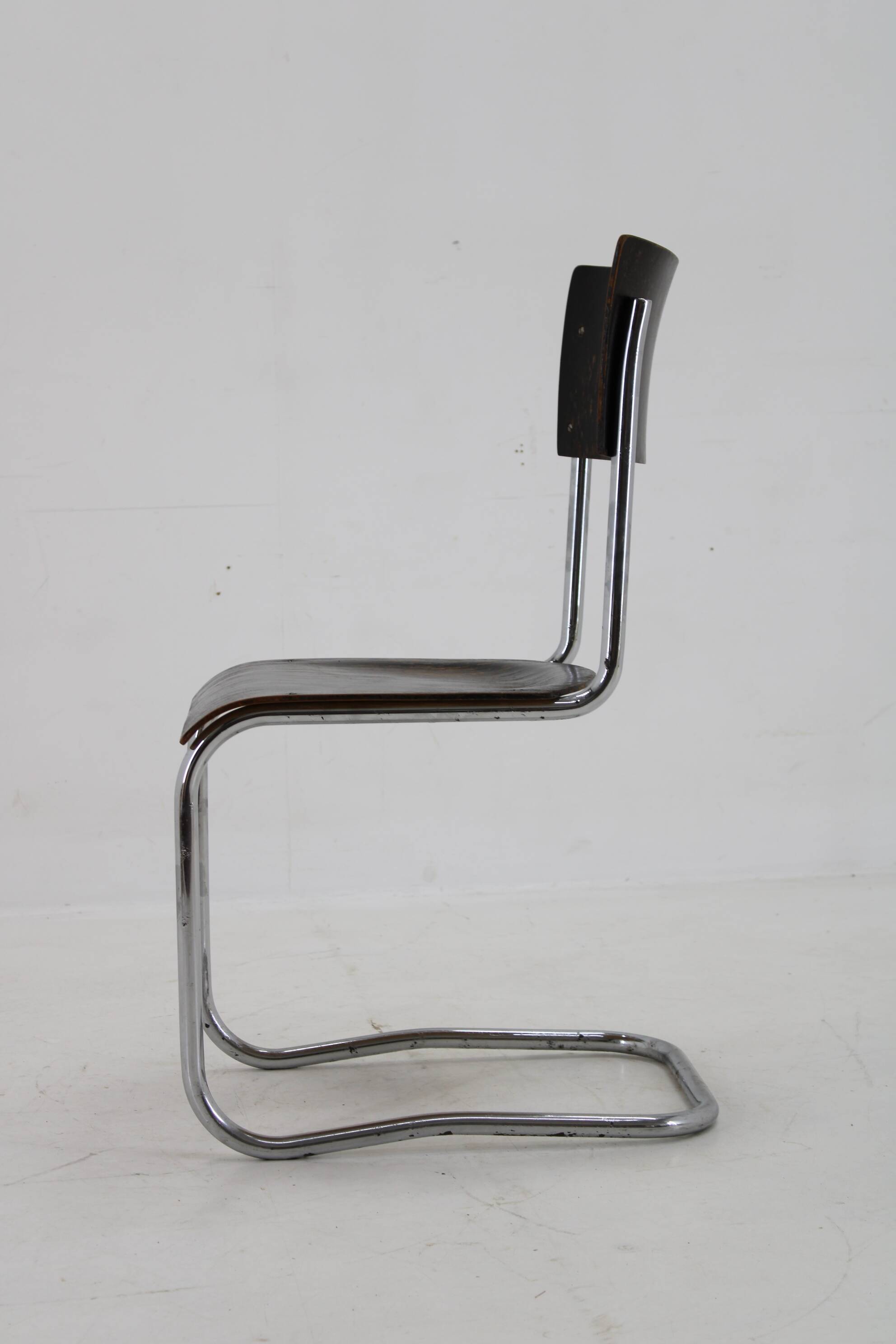 1930s Bauhaus Tubular Chair by Robert Slezak , Czechoslovakia