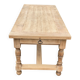 Renovated extendable farmhouse dining table in solid oak, 19th century, 200-300cm.