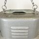 Oval industrial polish factory pendant lamp from mesko, 1970s