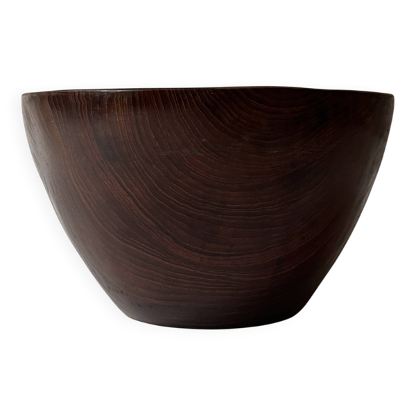 Grand saladier / corbeille scandinave en teck véritable 1970