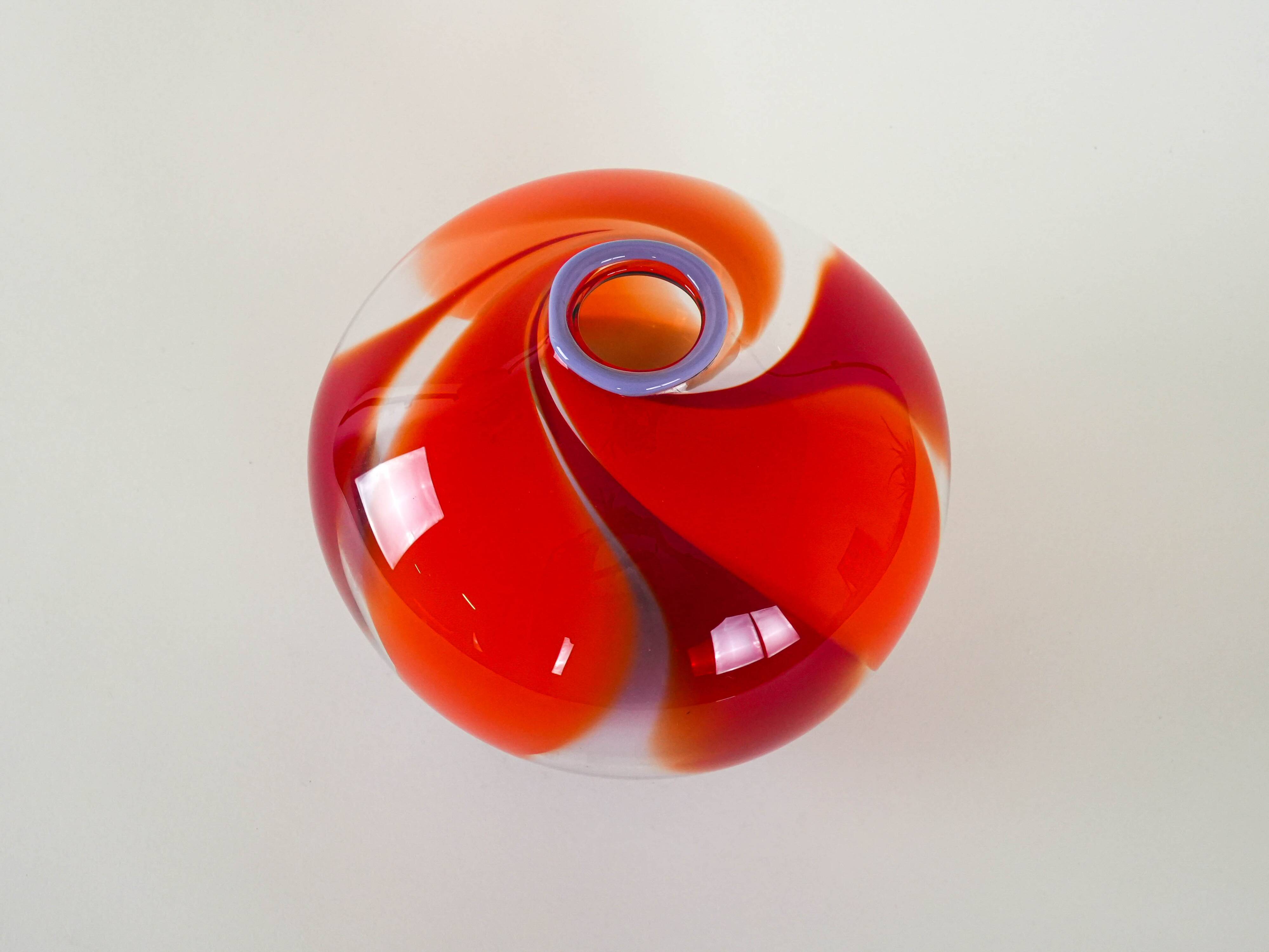 Vase, Murano glass, Italian design, 1960s, made in Italy