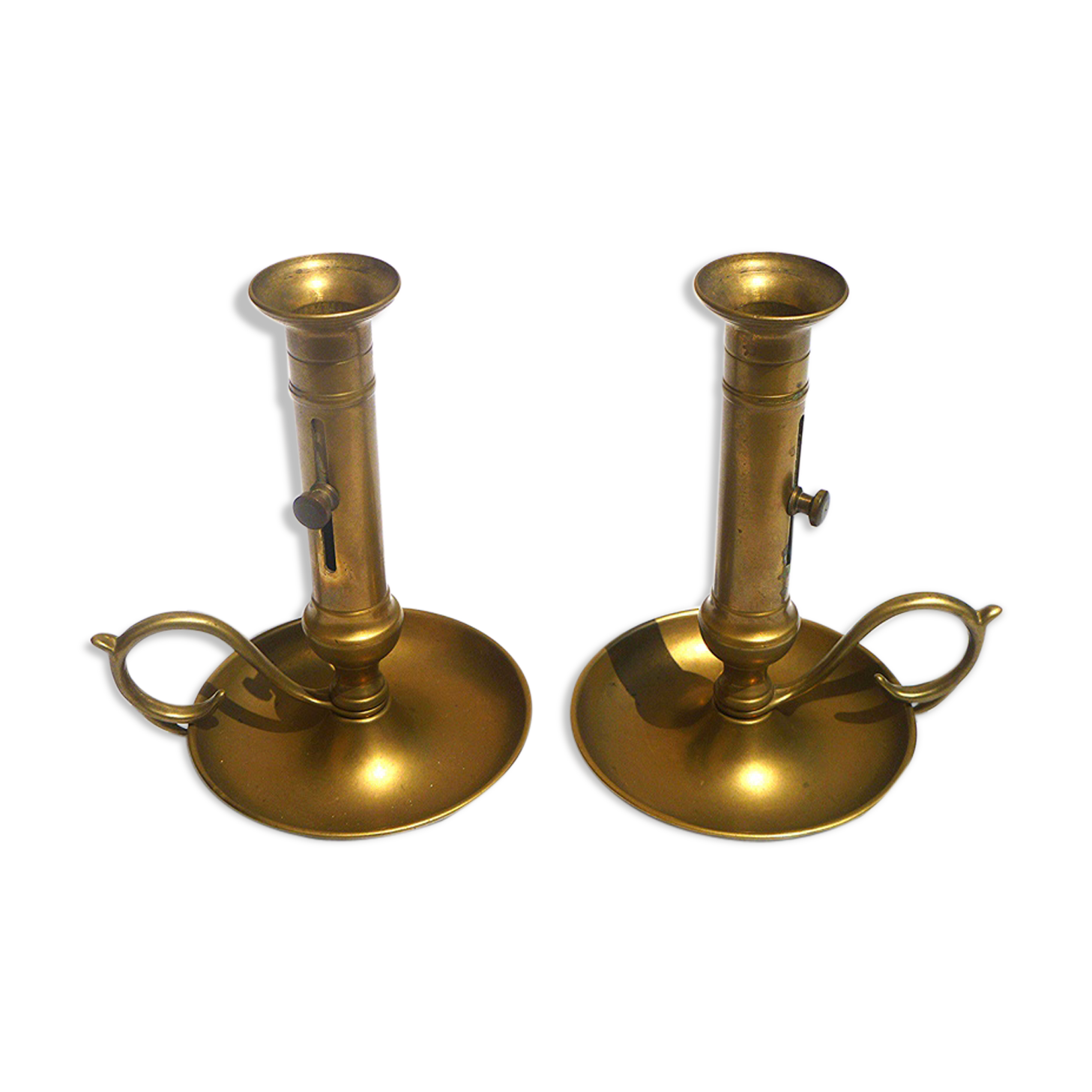 Pair of candlesticks, vintage brass