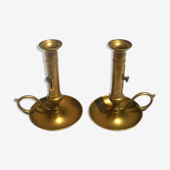 Pair of candlesticks, vintage brass