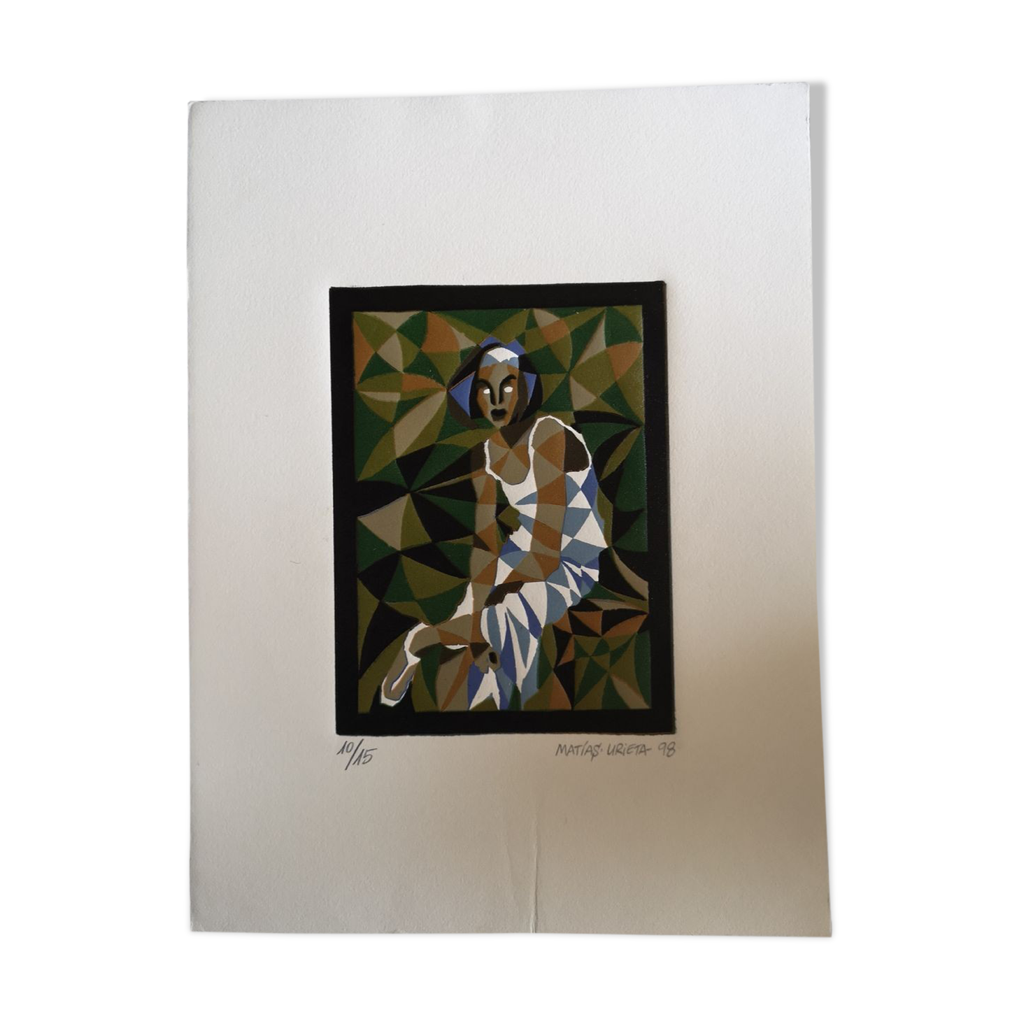 Lithograph by Matias Urieta - 'Mujer Exotica' - numbered 10/15 - 1998