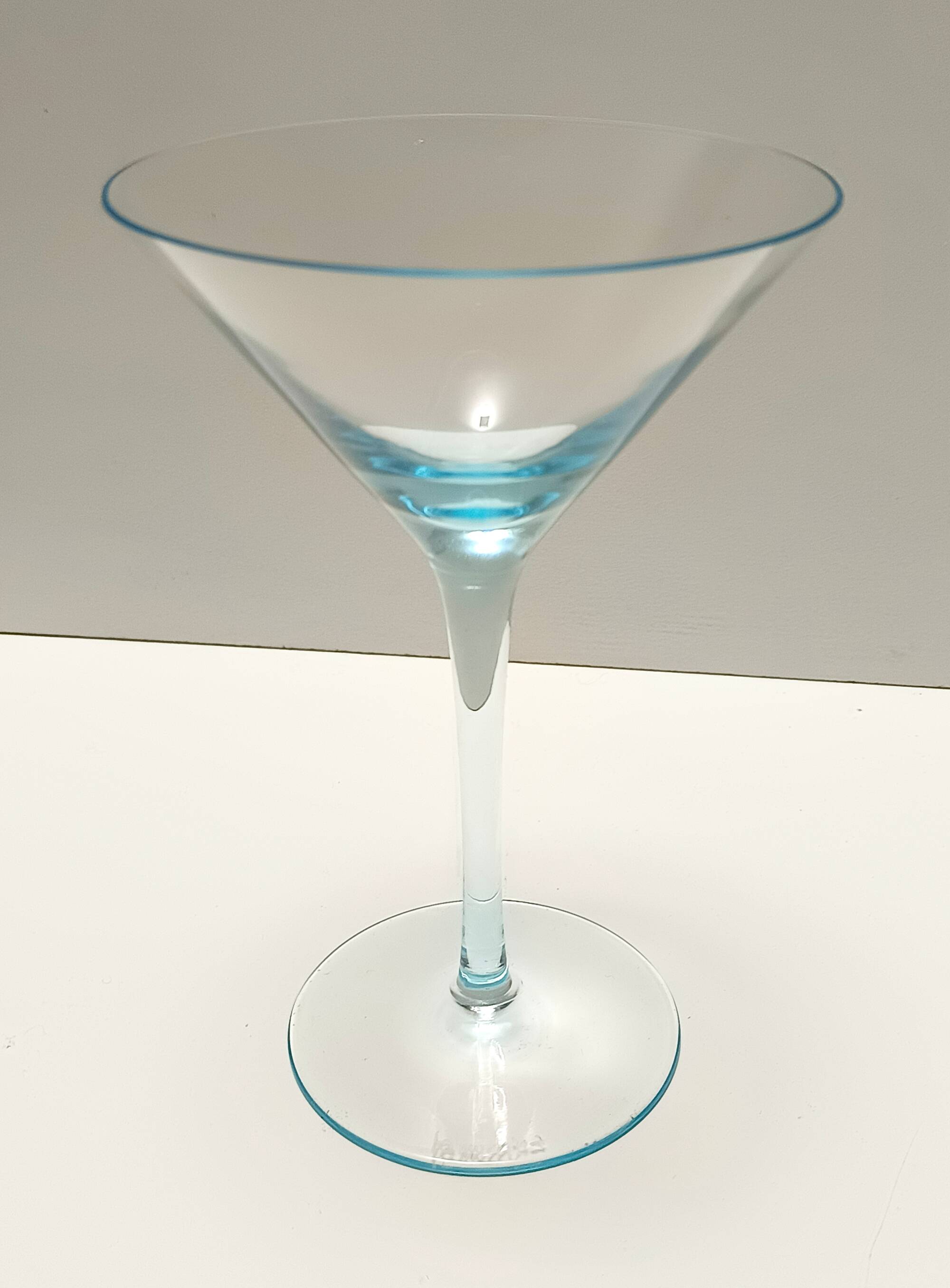 Light Blue Murano Glass Cocktail Set of 6 Glasses and a Pitcher by La Murrina