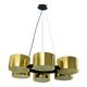 Contemporary Italian Oval Metal Gold Candlestick