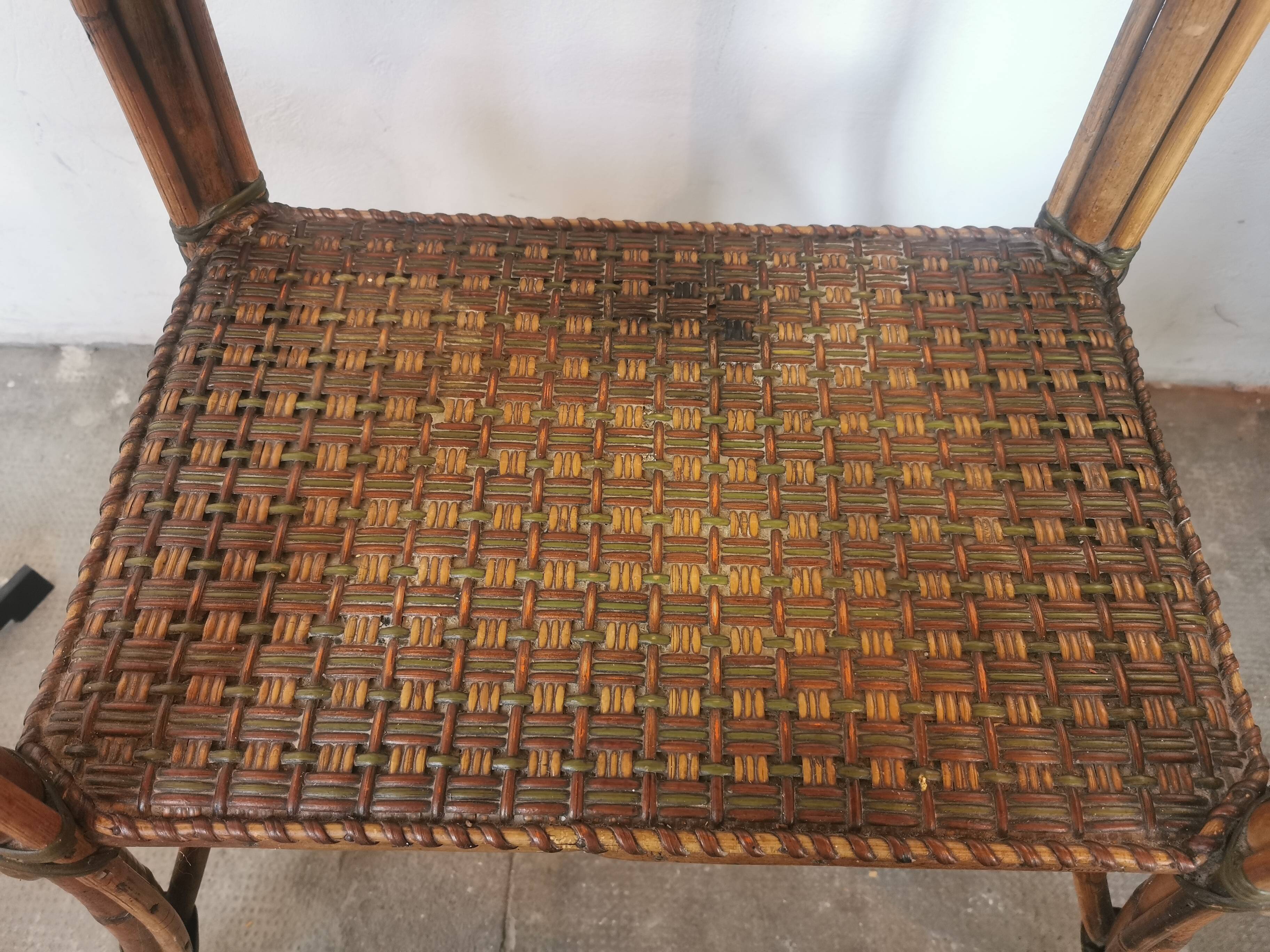 Perret and Vibert rattan serving trolley