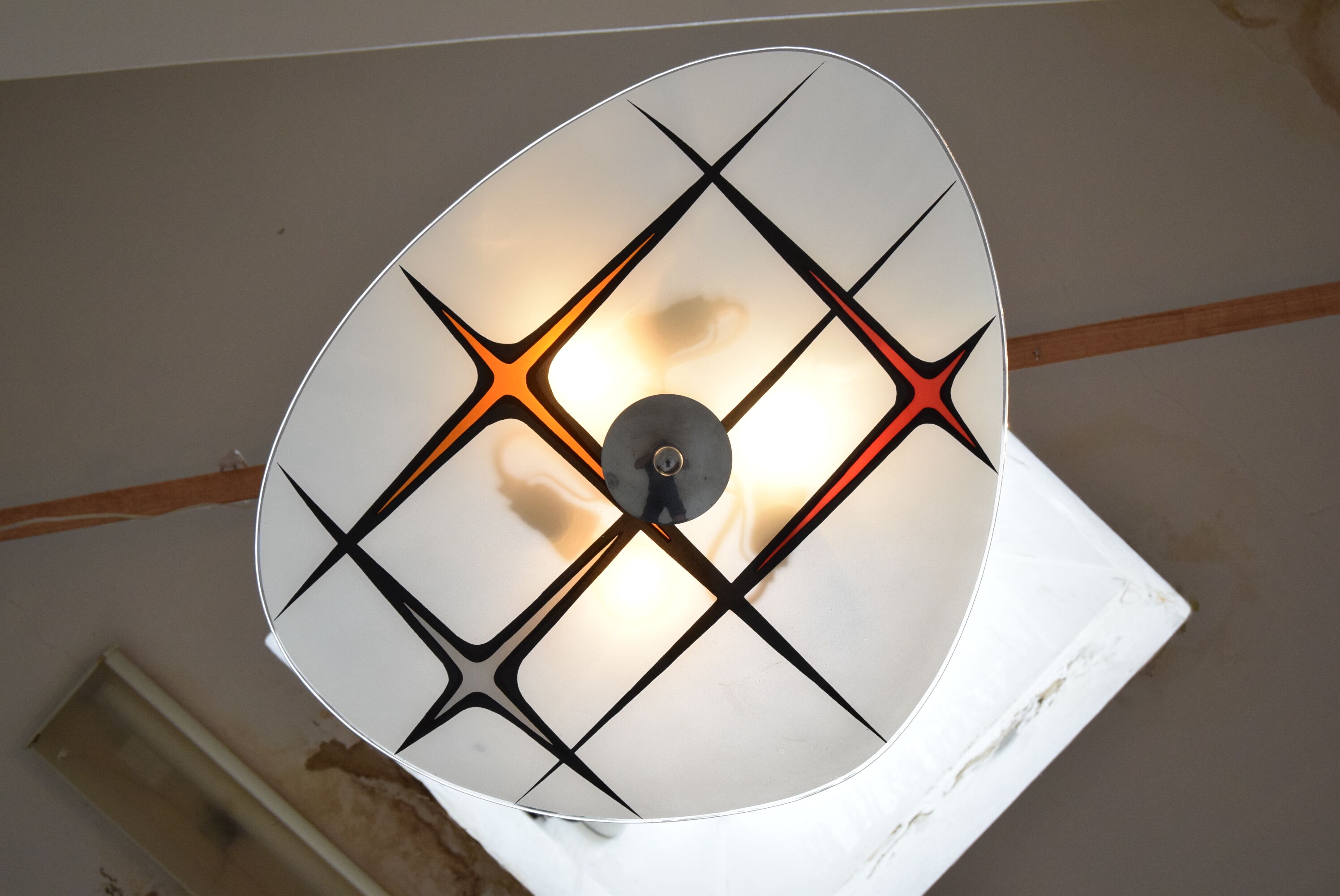 Mid-century Glass Pendant by  Napako,1970’s.