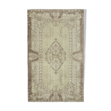 Handwoven contemporary anatolian beige carpet 170 cm x 277 cm