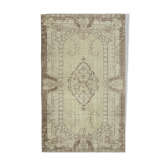Handwoven contemporary anatolian beige carpet 170 cm x 277 cm