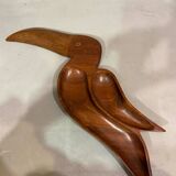 Plat apéritif représentant un oiseau en bois Guyane