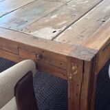 Beautiful large square table made of recycled teak.
