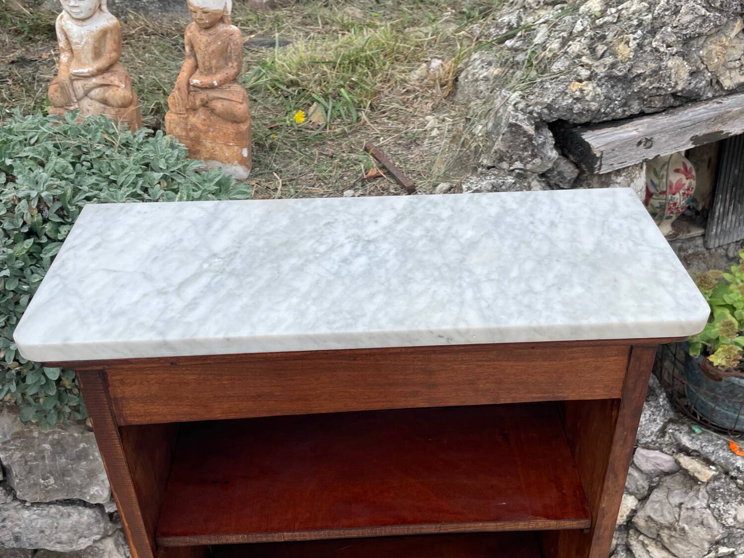 Pair of empire style mahogany bibuses