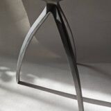 Scandinavian design tripod aluminum candlestick holder silver metal